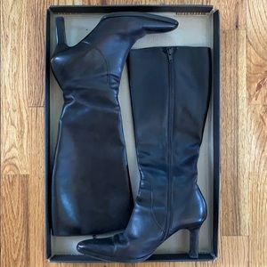 Ann Taylor chocolate brown 3” heel boots